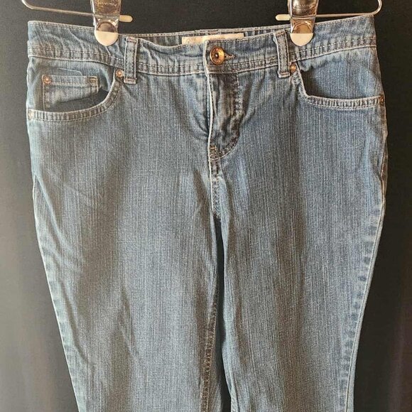 Faded Glory Classic 1972 Mid-Rise Stretch Straight Jeans Women's 8 Petite - Picture 1 of 6